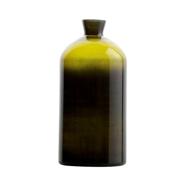 Tamnozelena staklena vaza BePureHome Chemistry, visina 40 cm