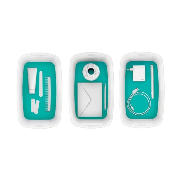 Bijelo-tirkizna kutija s poklopcem Leitz Office, volumen 5 l-image-2