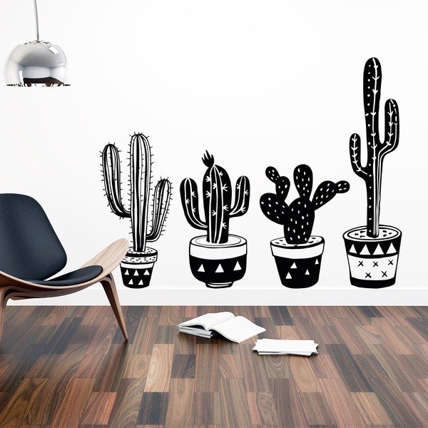 Set od 4 naljepnice Ambiance Mexican Cactus-image-1