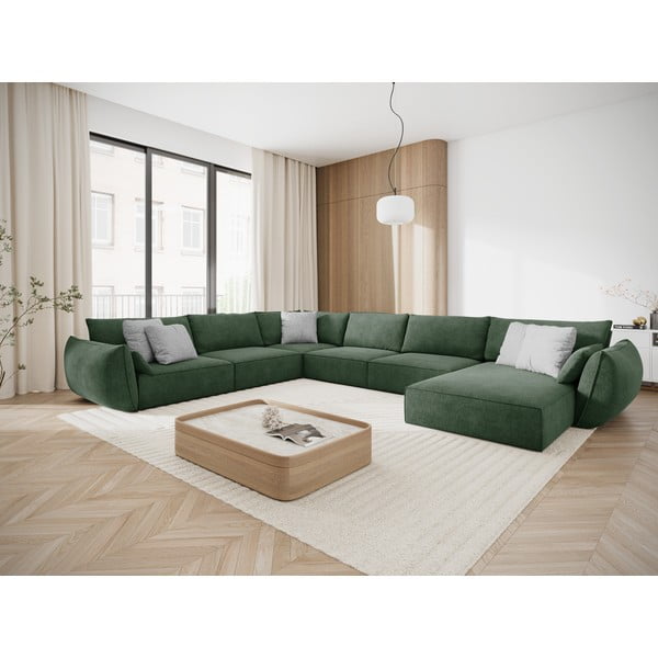Tamno zelena kutna garnitura (lijevi kut) Vanda - Mazzini Sofas-image-1