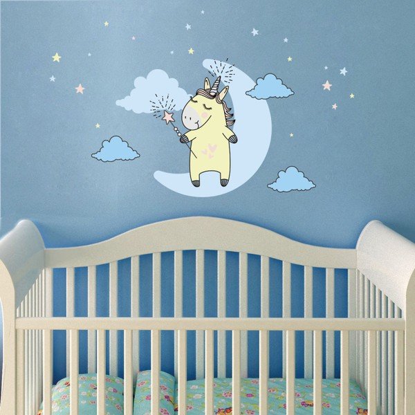 Set zidnih dječjih naljepnica Ambiance Unicorn in The Sky-image-1