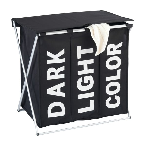 Crna trostruka košara za rublje Wenko Trio, 118 l-image-1
