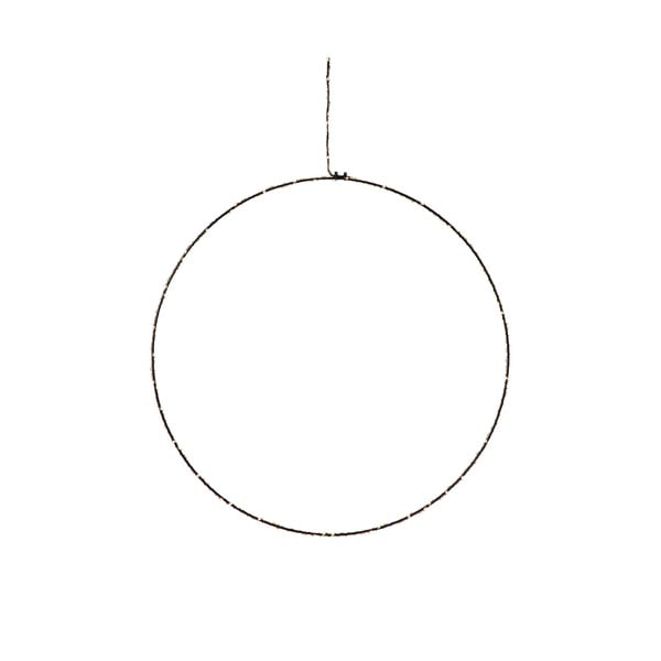 Crni božićni viseći svjetleći ukras Markslöjd Alpha Circle, visina 45 cm