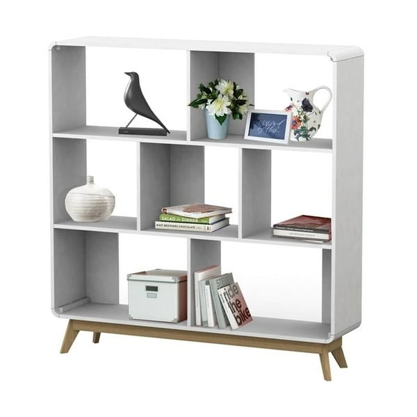 Bijela biblioteka 122x126 cm Caitlin – Støraa-image-2