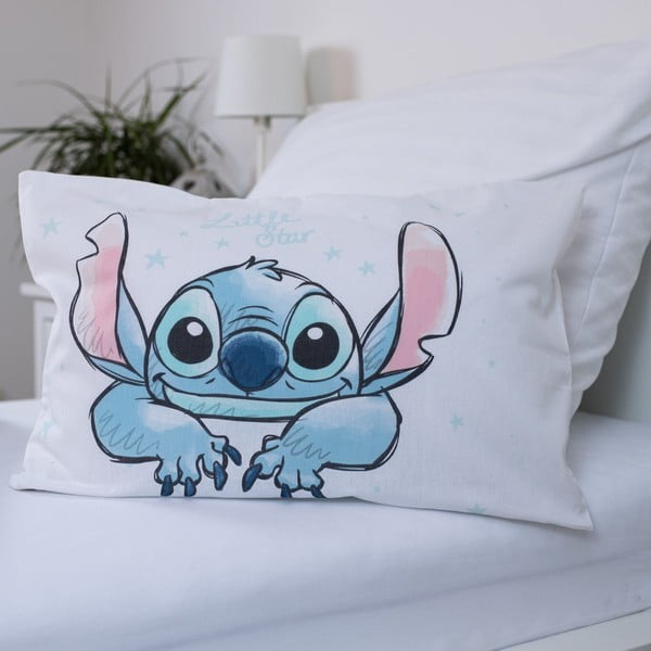 Bijela pamučna dječja posteljina za dječji krevetić 100x135 cm Lilo and Stitch "White Star" – Jerry Fabrics-image-3