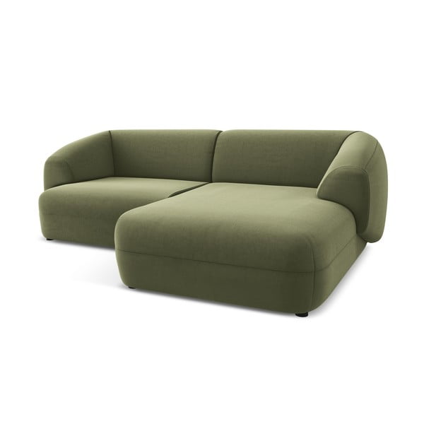 Zelena baršunasti kutna garnitura (s desnim kutom) Moana – Makamii-image-3