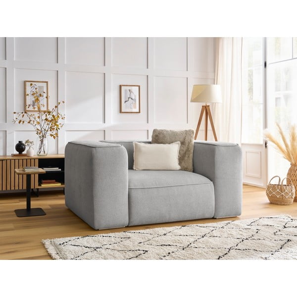 Svijetlo siva fotelja Zephyr – Bobochic Paris-image-1