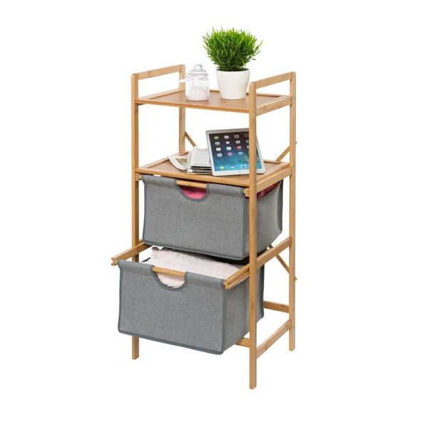 Siva/smeđa od bambusa kupaonska polica 44x96 cm Bahari – Wenko-image-3