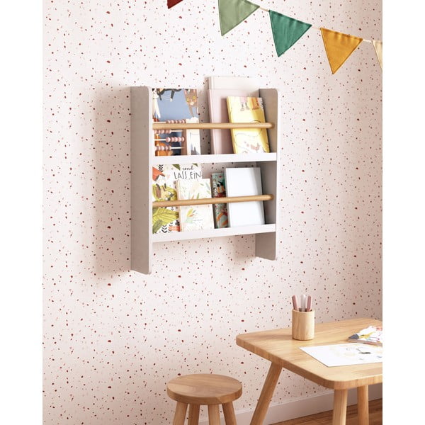 Bijela dječja polica s više razina 50 cm Gopi – Kave Home-image-1