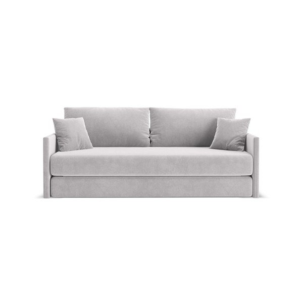 Svijetlo siva baršunasti sklopiva sofa 209 cm Shannon – Cosmopolitan Design