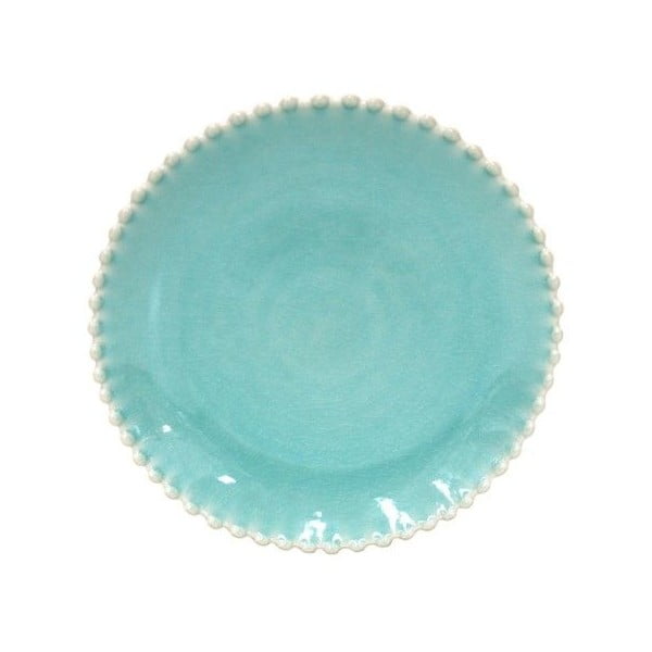 Tirkizni desertni tanjur od kamenine Costa Nova Pearlaqua, ⌀ 22 cm