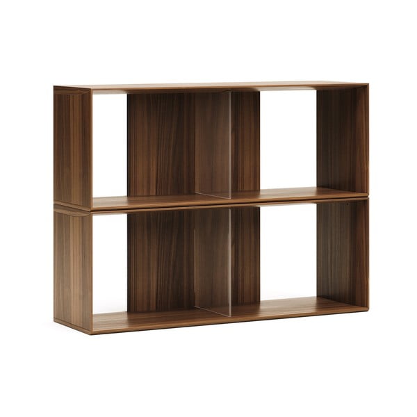 Modularni sustav polica 2 kom u dekoru oraha u prirodnoj boji 101x76 cm Litto – Kave Home-image-2