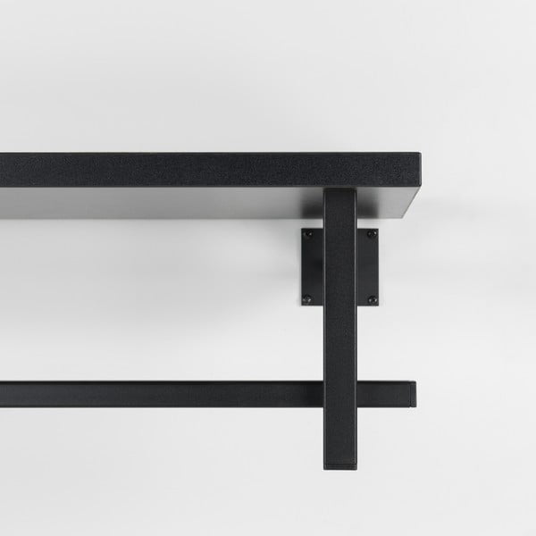 Crna metalna zidna vješalica s policom 76 cm Simplon – Spinder Design-image-4