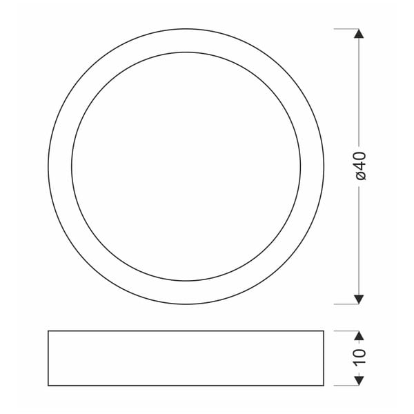 Bijela/u prirodnoj boji LED stropna svjetiljka ø 40 cm Lazio – Candellux Lighting-image-1