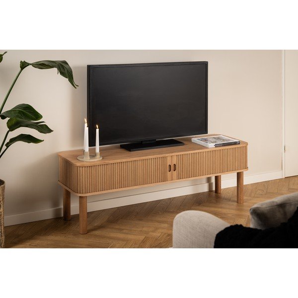 TV komoda u dekoru hrasta u prirodnoj boji 140x45 cm Langley – Actona-image-1