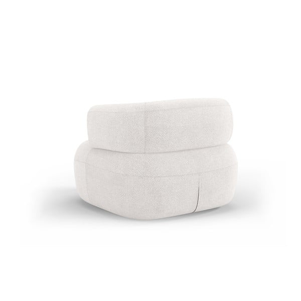 Bijela fotelja od bouclé tkanine Jenny – Micadoni Home-image-3