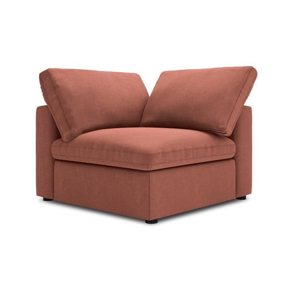Ružičasti dvostrani kutni dio modularne sofe od samta Windsor & Co Sofas Galaxy