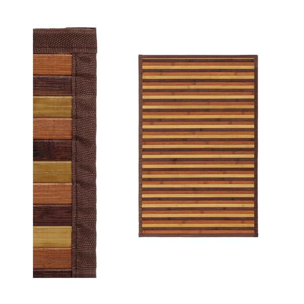 Senf žuti/smeđi tepih od bambusa 60x90 cm – Casa Selección-image-1
