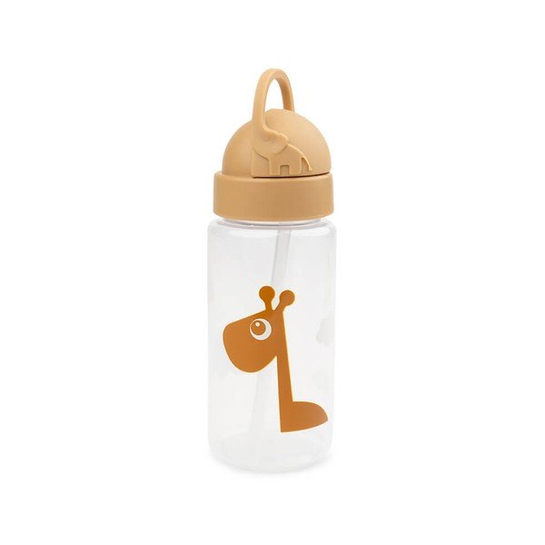 Žuta dječja bočica sa slamkom Done by Deer Raffi, 350 ml