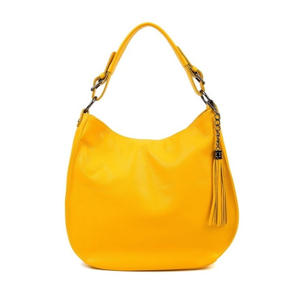 Žuta kožna torbica Luisa Vannini Paresso
