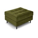 Maslinasto zeleni podnožnik od baršunastog materijala Milo Casa Attilio