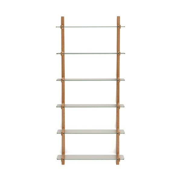 Stakleni modularni sustav polica u prirodnoj boji 90x202x30,5 cm Sitra – Kave Home