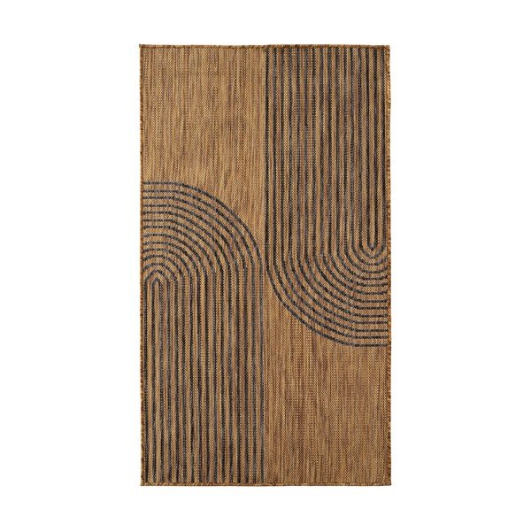 Crni/smeđi unutarnji i vanjski tepih 80x150 cm Mira 1453 – Ayyildiz Carpets