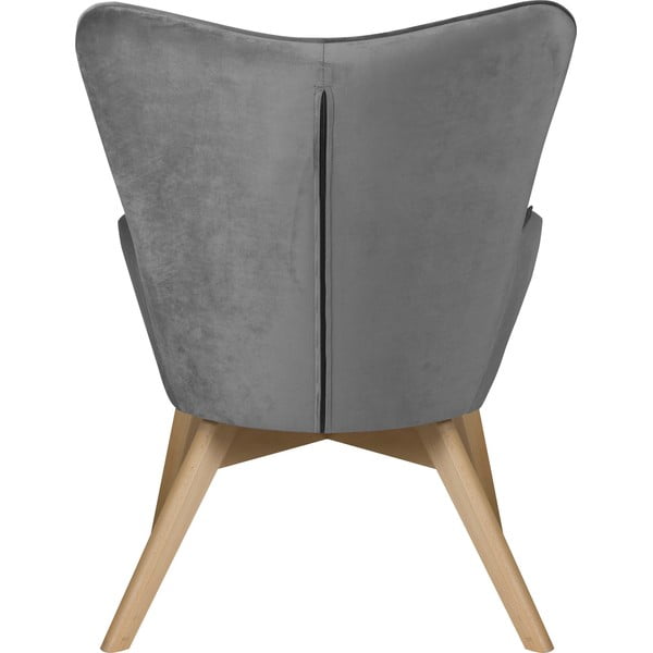 Siva baršunasta fotelja Niko – Ropez-image-4