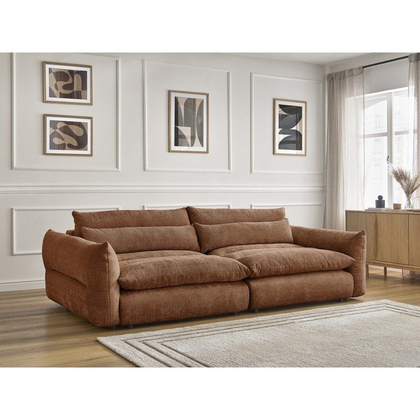 Narančasta sofa od šenila 276 cm Neil – Bobochic Paris-image-1