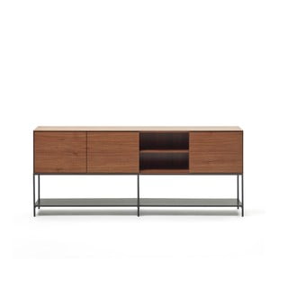 Niska komoda u dekoru oraha u prirodnoj boji 195x80 cm Vedrana – Kave Home