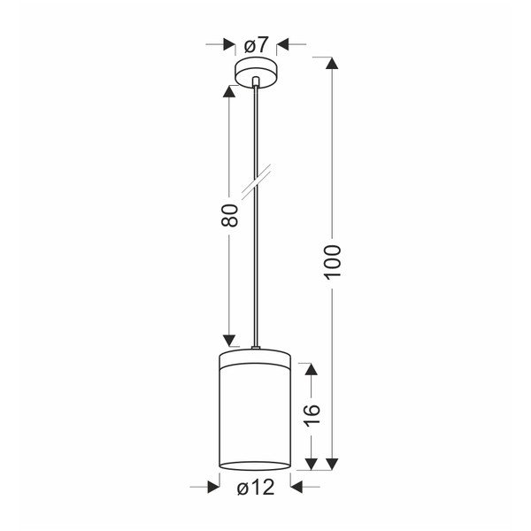 Crna/u prirodnoj boji viseća svjetiljka sa staklenim sjenilom ø 12 cm Wels – Candellux Lighting-image-1