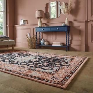 Ružičasti ručno rađen vunen tepih 120x170 cm Blossom Traditional – Flair Rugs