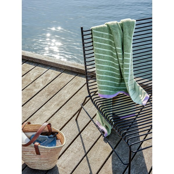 Zeleni pamučni ručnik Hübsch Dora, 70 x 140 cm-image-2