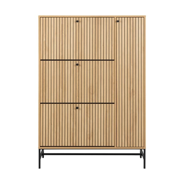 Preklopni ormarić za cipele u dekoru hrasta u prirodnoj boji 99x140x35 cm Albany  – Actona-image-4