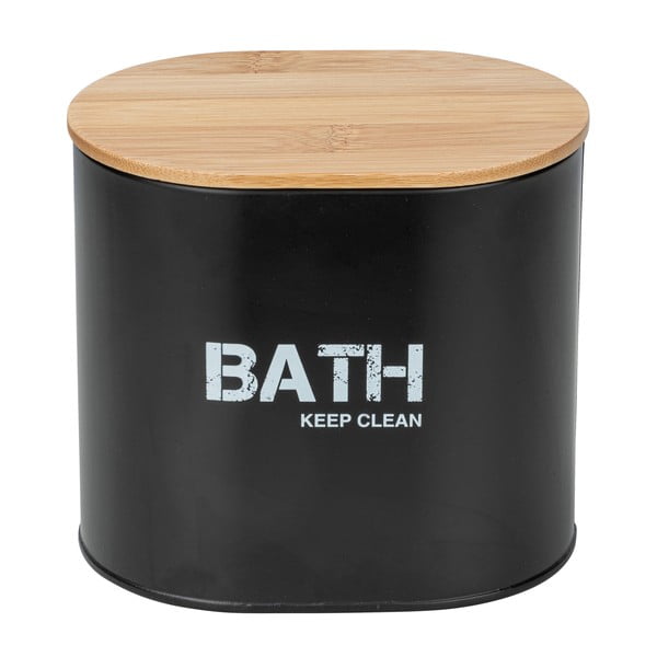 Crna posuda za kupaonicu s poklopcem Wenko Gara-image-3