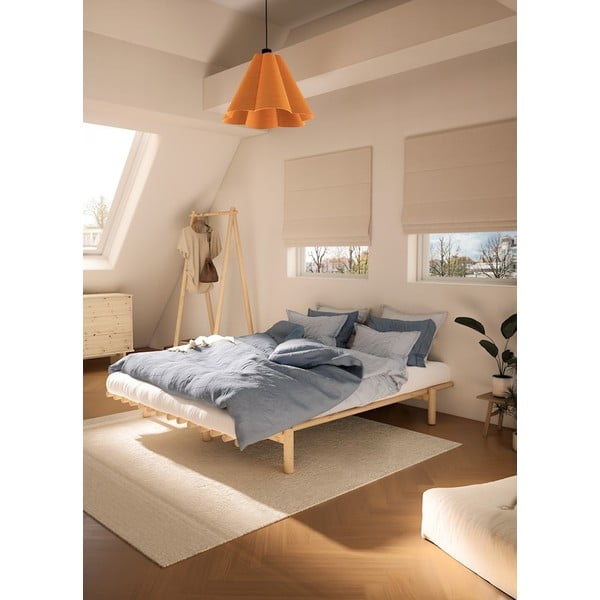 Bračni krevet od borovine s podnicom 140x200 cm Pace – Karup Design-image-1