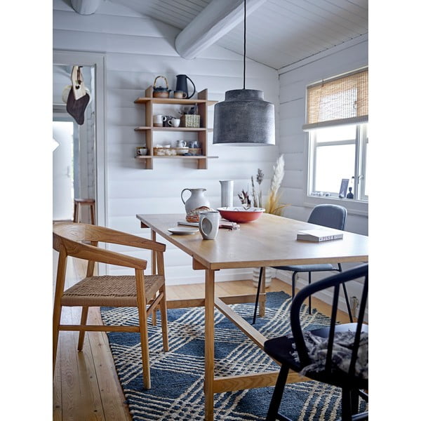 Antracitno sivi juten tepih 150x245 cm Cat – Bloomingville-image-1