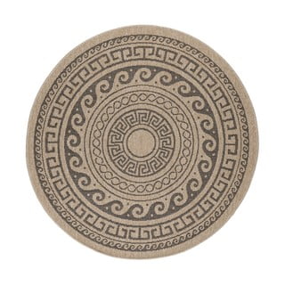 Crni/bež okrugli vanjski tepih ø 80 cm Comilla – Ayyildiz Carpets