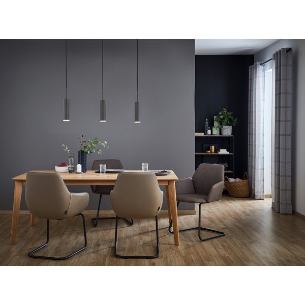 Crna LED viseća svjetiljka s mogućnosti zatamnjivanja Stina – Fischer & Honsel-image-1