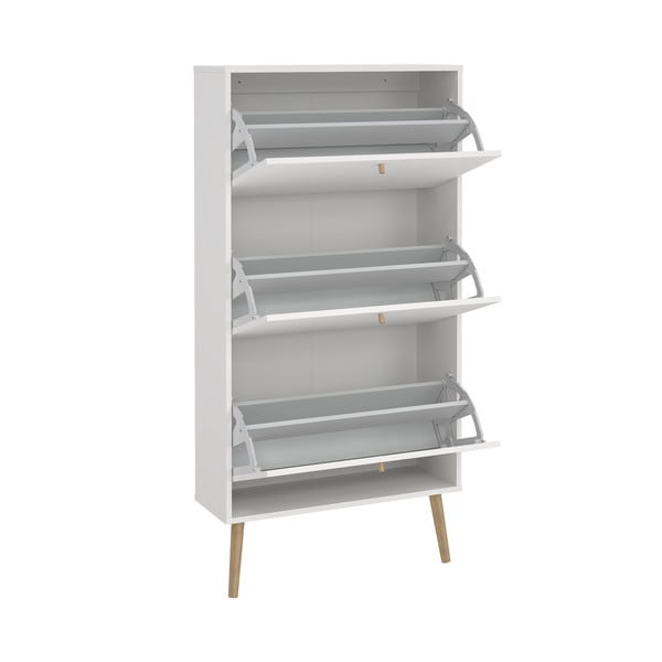 Bijeli preklopni ormarić za cipele Bodo – Tvilum-image-4