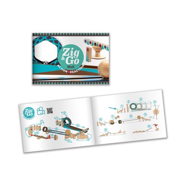 Drvena staza za kuglice 28 kom Zig & Go - Djeco-image-1