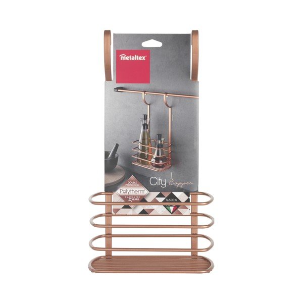 Viseća polica za boce Metaltex Copper-image-1