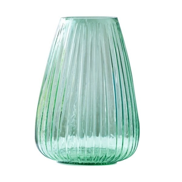 Zelena staklena vaza Bitz Kusintha, visina 22 cm