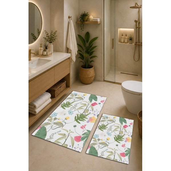 Kupaonske prostirke u setu 2 kom 60x100 cm Floral – Mila Home-image-1