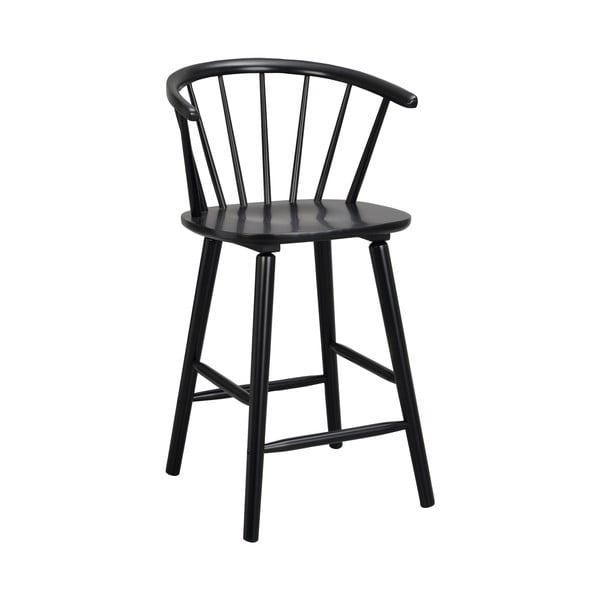 Crna barska stolica drveta kaučuka Rowico Carmen