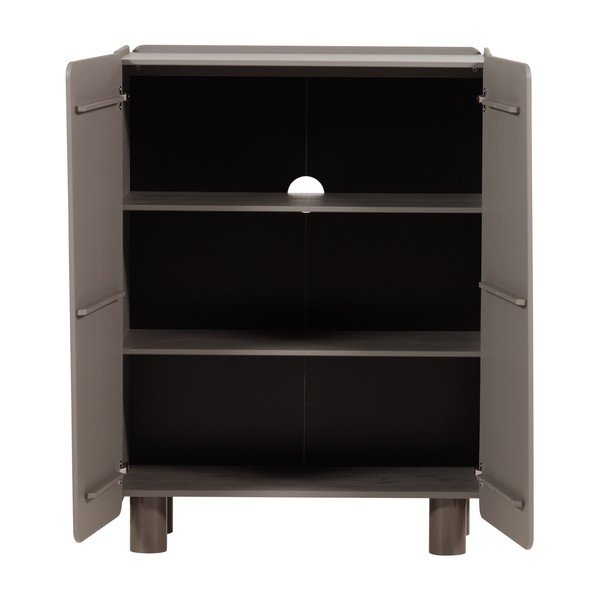 Smeđi ormarić od masivnog bora 100x135x45 cm Root – WOOOD-image-4