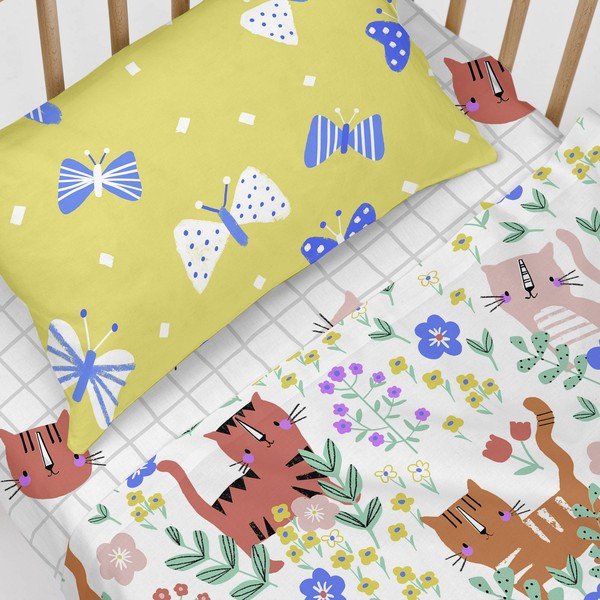 Dječja pamučna plahta Moshi Moshi Meow, 70 x 140 cm-image-4