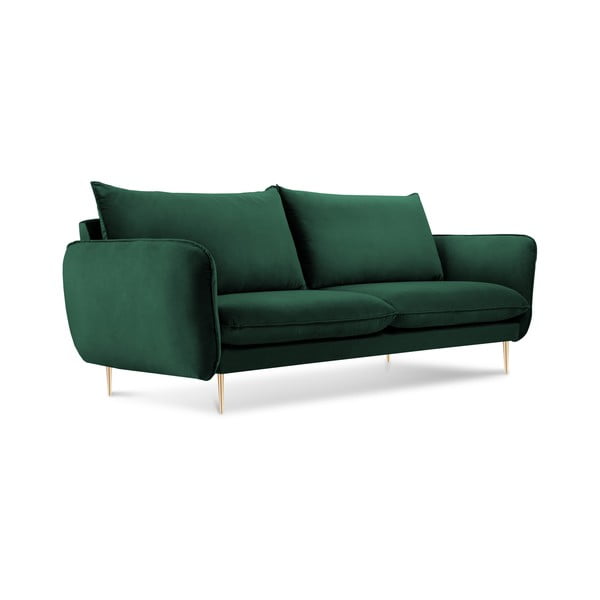 Boca zelena baršunasta sofa Cosmopolitan Design Florence, 160 cm