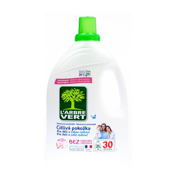 Ekološki gel za pranje za osjetljivu kožu, L´Arbre Vert Sensitive, 2 l (30 pranja)