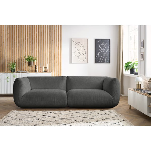 Sofa od sivog samta 260 cm Lecomte - Bobochic Paris-image-1